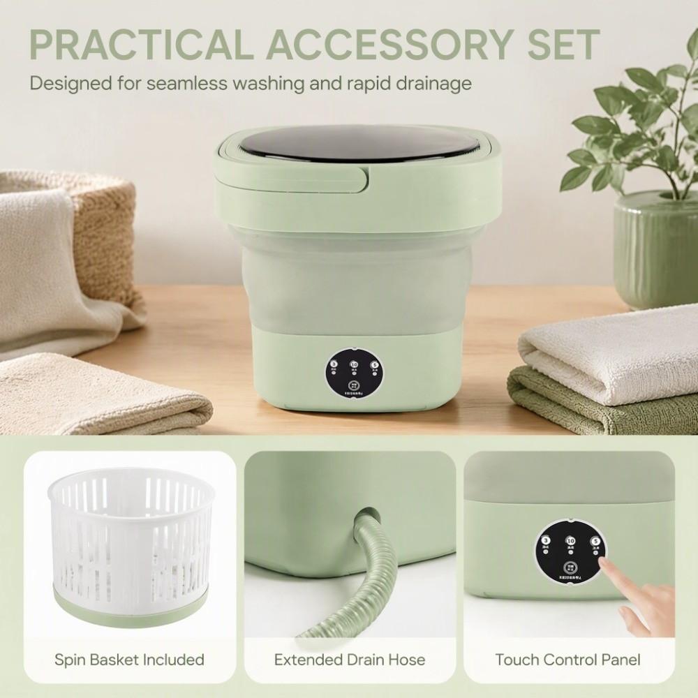 Plastic Foldable Washing Machine 10L Capacity Small Laundry Machine For Underwear