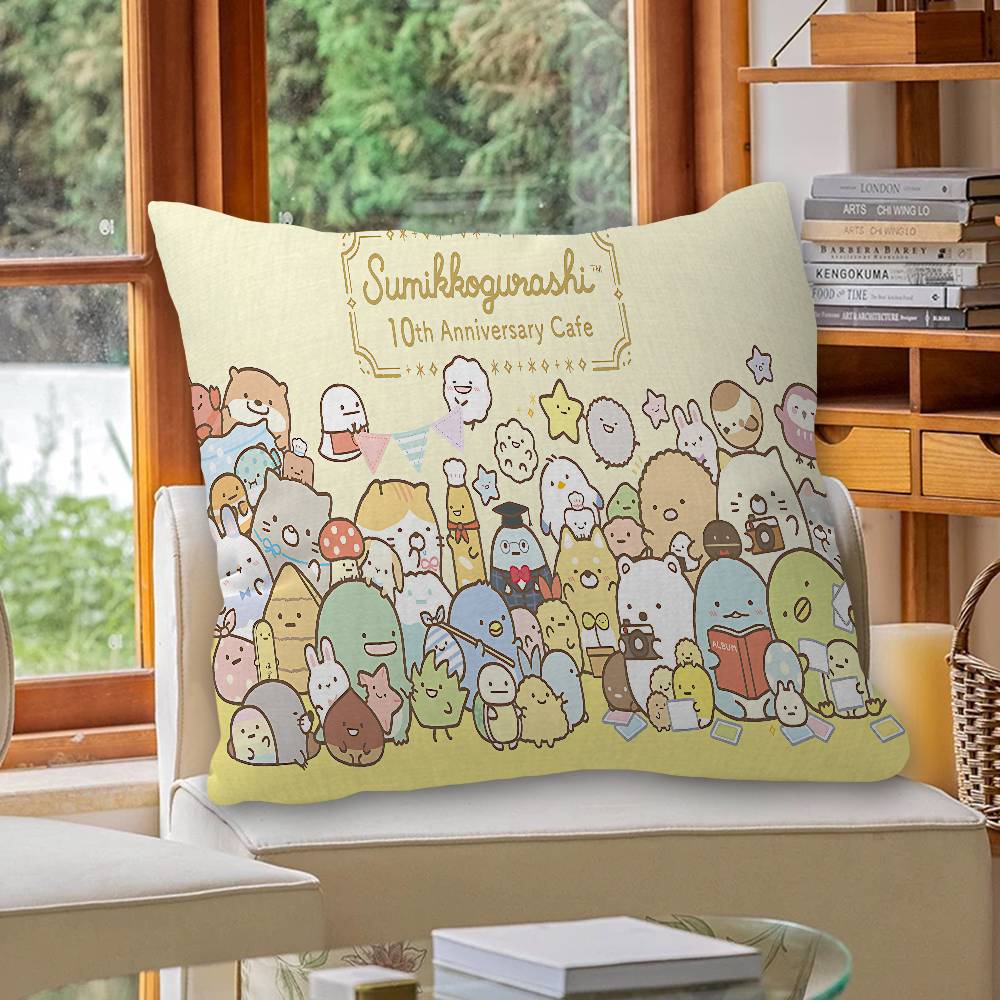 Cartoon Sumikko Gurashi Pillow Gifts Home Office Furnishings Bedroom Sofa Car Cushion Cover Case 45X45Cm