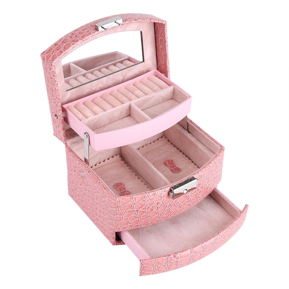 3 слоя ювелирных изделий, ожерелье, кольцо, коробка для хранения, женский подарок, товары для дома