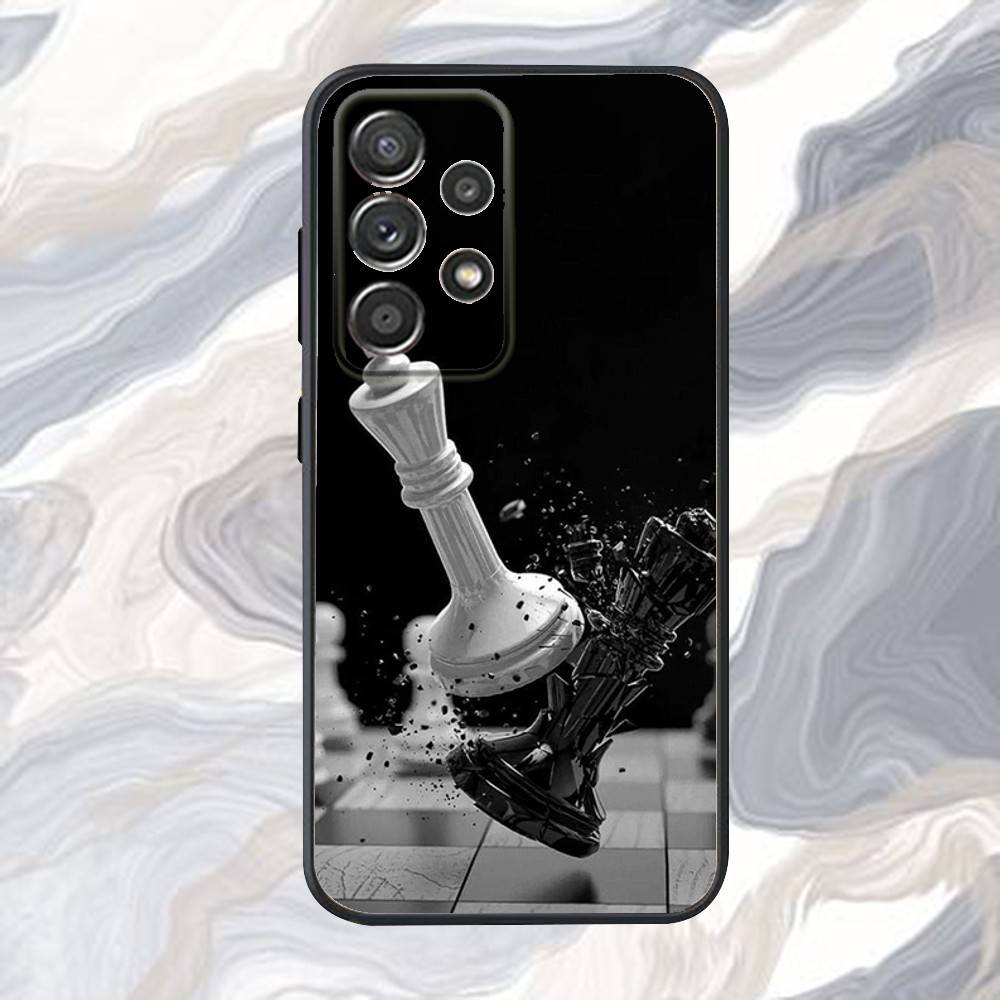 Cool Chess Art Phone Case For Samsung S25,S24,S21,S22,S23,S30,Ultra,S20,Plus,Fe,Lite,Note,10,9,5G Black Cover
