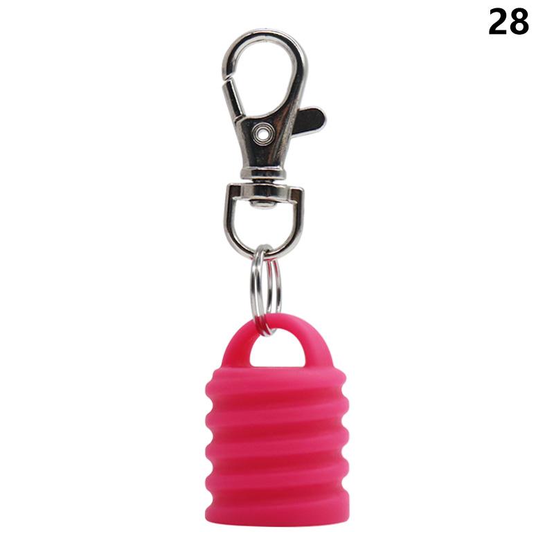 Practical Silicone Keychain Cap lip gloss accessories Portable Durable Holder Keychain Compatible For Lipstick Storage Cap