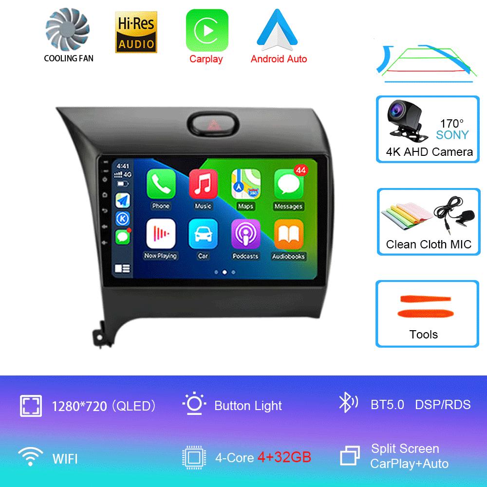 Автомобильное радио Android 14 Carplay Auto для Kia K3 Cerato Forte 2013-2017 RHD Навигация GPS Мультимедиа Видео Плеер 2din DVD Головное Устройство