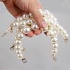 Classic Short Pearl Bag Beaded Handle Chain For Women Girls Bags Tote Bag Handle Replacement Pearl Chain Bag Accessories