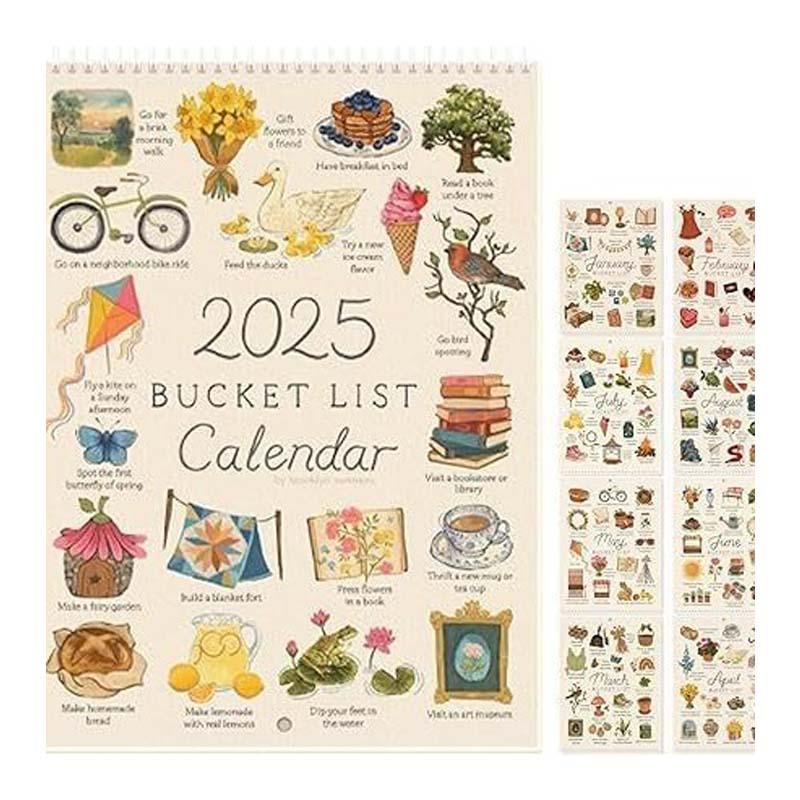 2025 Inventory Calendar, Thick Paper, To-Do List And Notes, Planning Organizing Wall Calendar for Thanksgiving and Christmas Gifts, Inventory Schedule