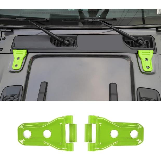 Hood Hinge Cover Decoration Trim Exterior Cover Kit Fit for 2018-2025 Jeep Wrangler JL JLU & Gladiator JT(Matte Black)