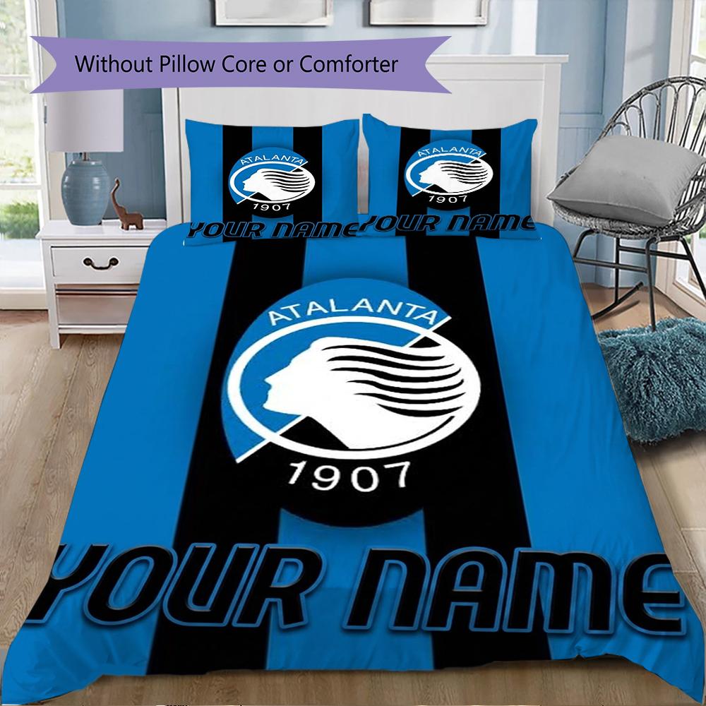 Custom Name Atalanta BC Pattern Bedding uilt Set uilt Cover Pillowcase Home Decoration Birthday Gift (1*duvet cover+2*pillowcase without core)