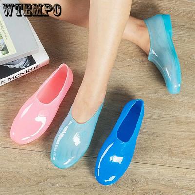 Неглубокий носок, быстросохнущий, без подкладки, низкие дождевые туфли, для работы на кухне, для мытья автомобиля, водонепроницаемые, противоскользящие, легкие рабочие туфли двойного назначения