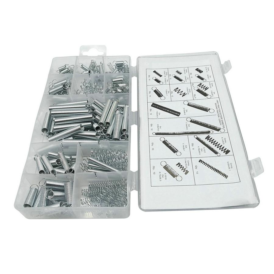 200PCS Spring Assortment Set With Box Compression Extension Springs For Repairs Coil Spring Tension Spring Pressure Kit 20 Sizes