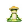Cute meditation and sitting posture decorative small statue, home garden yard decorative ornament