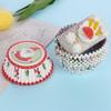 & Kitchen Liner Pastry Tools Cake Paper Cups Cupcake Wrappers Muffin Cases Santa Claus Christmas