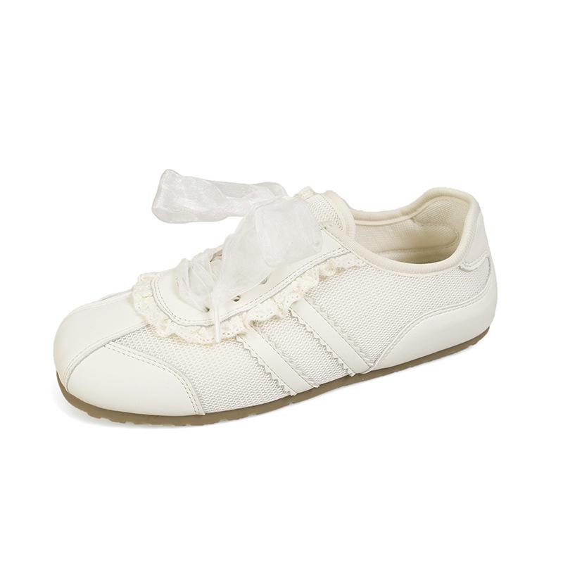 Кроссовки женские в стиле балета с квадратной головкой, немецкие, модные, универсальные, удобные, дышащие, повседневные, спортивные, на плоской подошве, туфли Gump