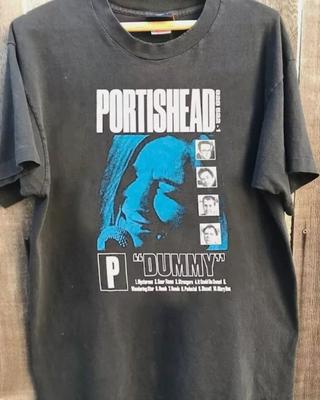 Футболка унисекс с коротким рукавом Portishead Dummy 90-х, угольный цвет, классический стиль.