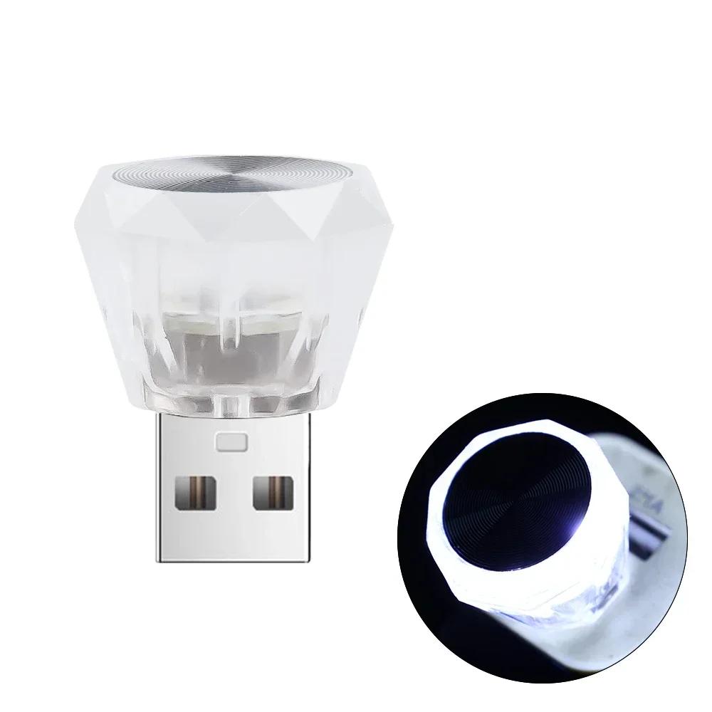 USB Автомобильный атмосферный свет Автомобильный интерьерный фонарь Plug Play Цветной светодиодный атмосферный регулирующий свет USB Пылезащитный декор