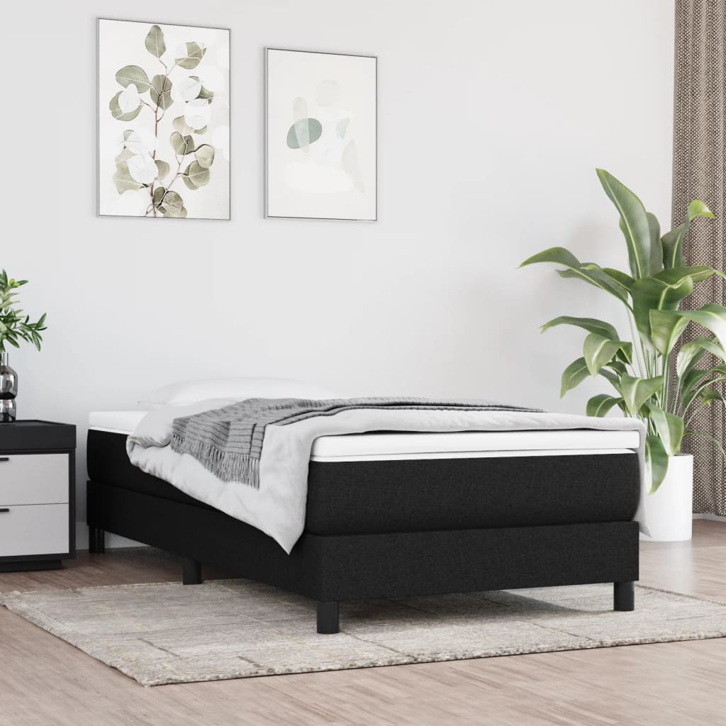 Vidaxl Rama Łóżka Bez Materaca Czarna 90X190 Cm Tkanina