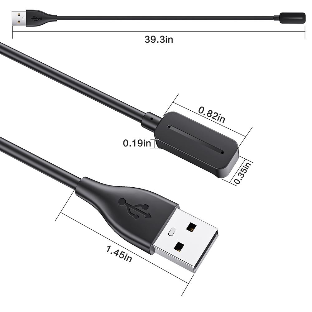 1 м Магнитный USB-кабель для зарядки, док-станция, зарядный провод, кабель питания для Polar Pacer/Pacer Pro/Ignite 3/Vantage V3