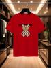 The 2025 Summer Men's Luxury and Fashionable International BRRY Brand Cartoon Bear Print T-shirt, Pure Cotton Round Neck Urban c#Color