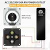 STARELO NEMA 14-50R Outlet,50Amp RV Power Outlet Box 125/250Volt,Outdoor dustproof and Weatherproof for RVs, Electric Vehicles, generators, Welding