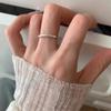 925 Silver-Plated Irregular Plain Ring for Women - Korean Simple & Trendy Design, Non-Fading