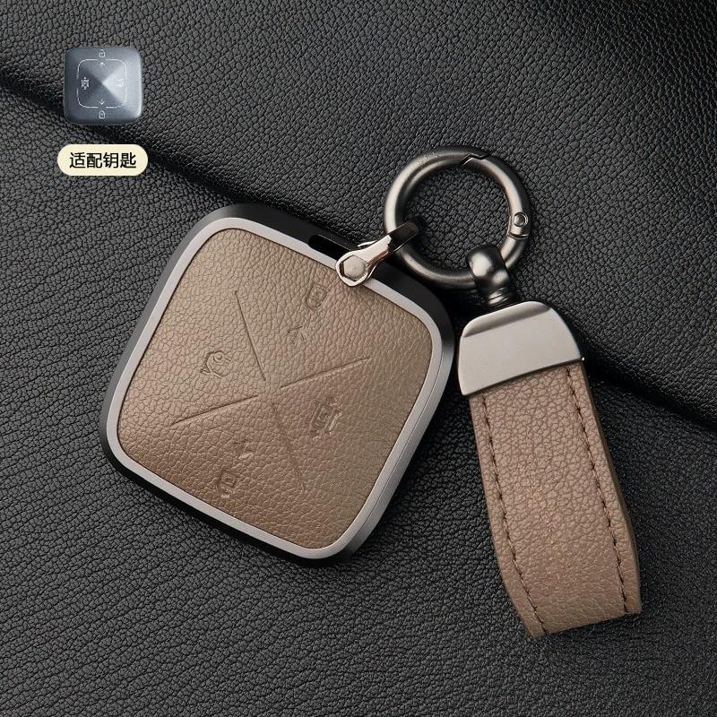 For ZEEKR 001 009 X 007 7x Key Set High End Leather Car Key Protection Shell Buckle