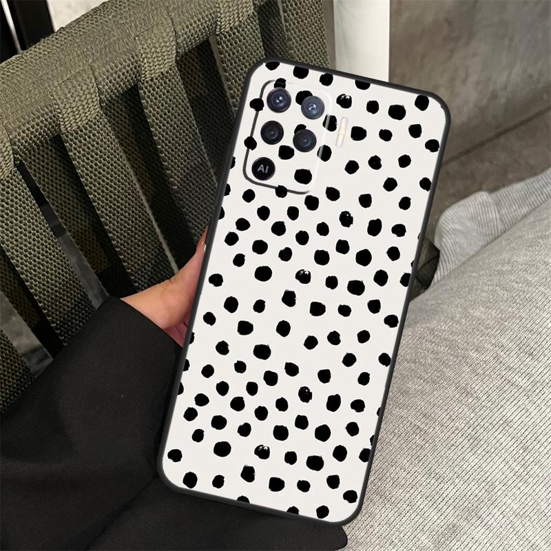 Чехол в горошек для Oppo A80 A60 A40 A94 A54 A98 A78 A18 A38 A58 A16 A76 A96 A17 A77 A74 A57S A15