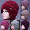 Зимняя шапка для пожилых людей, вязаная, повседневная, теплая, шерстяная шапка