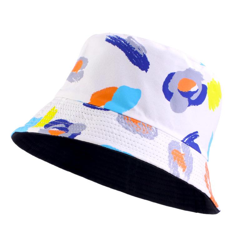 New graffiti basin hat summer visor hat outdoor climbing hat bucket hat double-sided can be worn JDPM-E