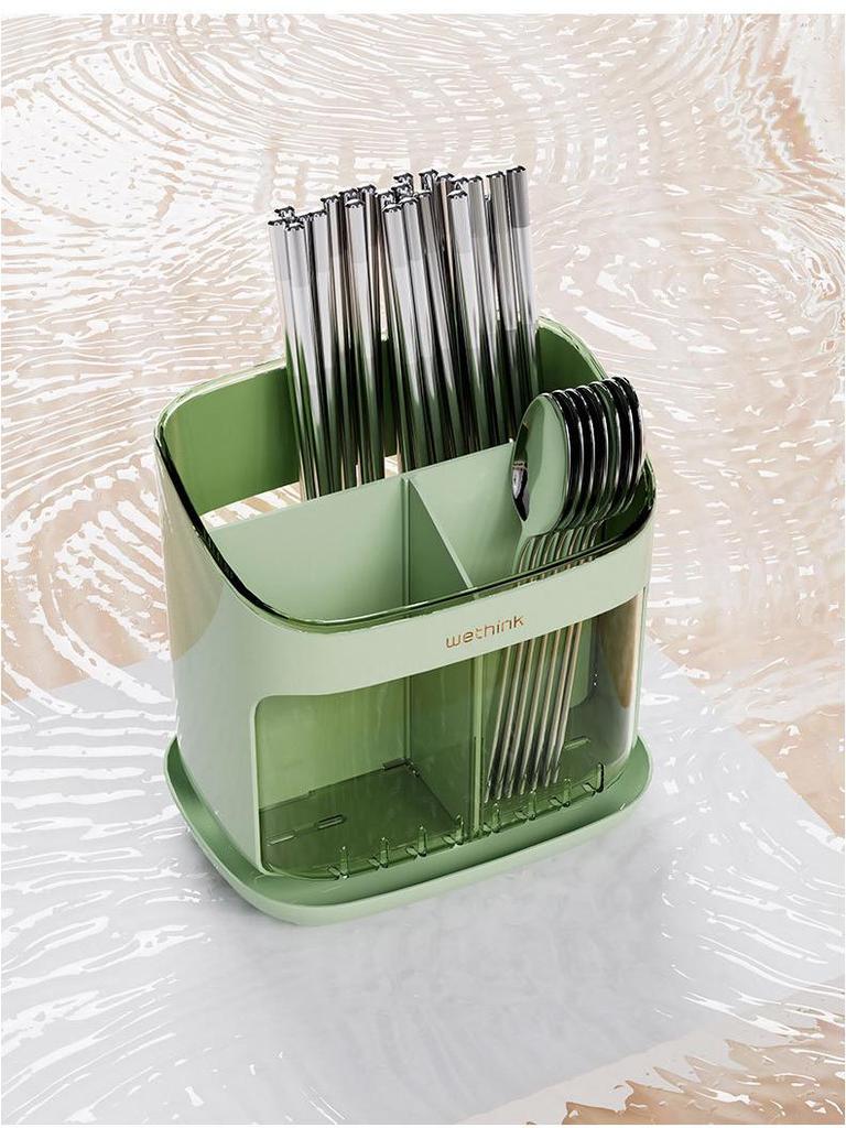 Напольный кухонный цилиндр для палочек с подставкой для сушки