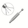 2pcs Professional Jewelry Claw Holders Set, Toothless Stainless Steel Precision Gemstone & Diamond Picking Tools, Non-Slip Screwball Handle Design