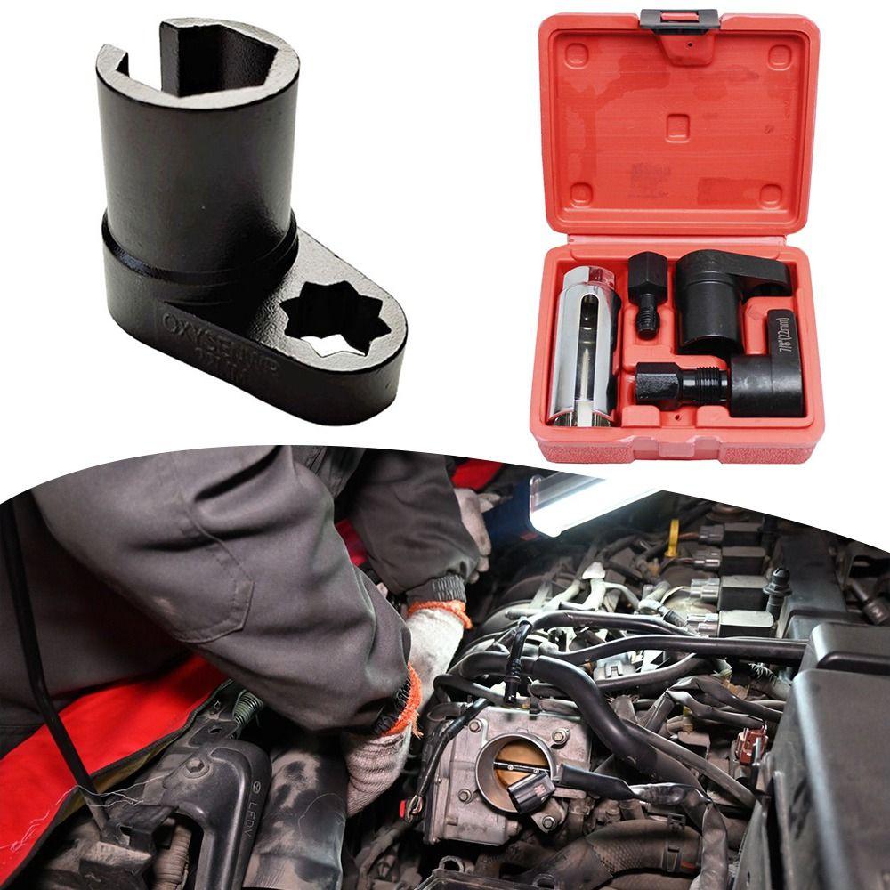 3/5PCS Plum Blossom Square Mouth Oxygen Sensor Removal Tool Red Box Vacuum Sensor Socket  Car Repair