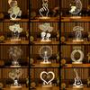 3D Night Light Decoration Bedroom LED Light Bedroom Deco Christmas Decoration Fancy Lighting Led Room Light Valentine's Day