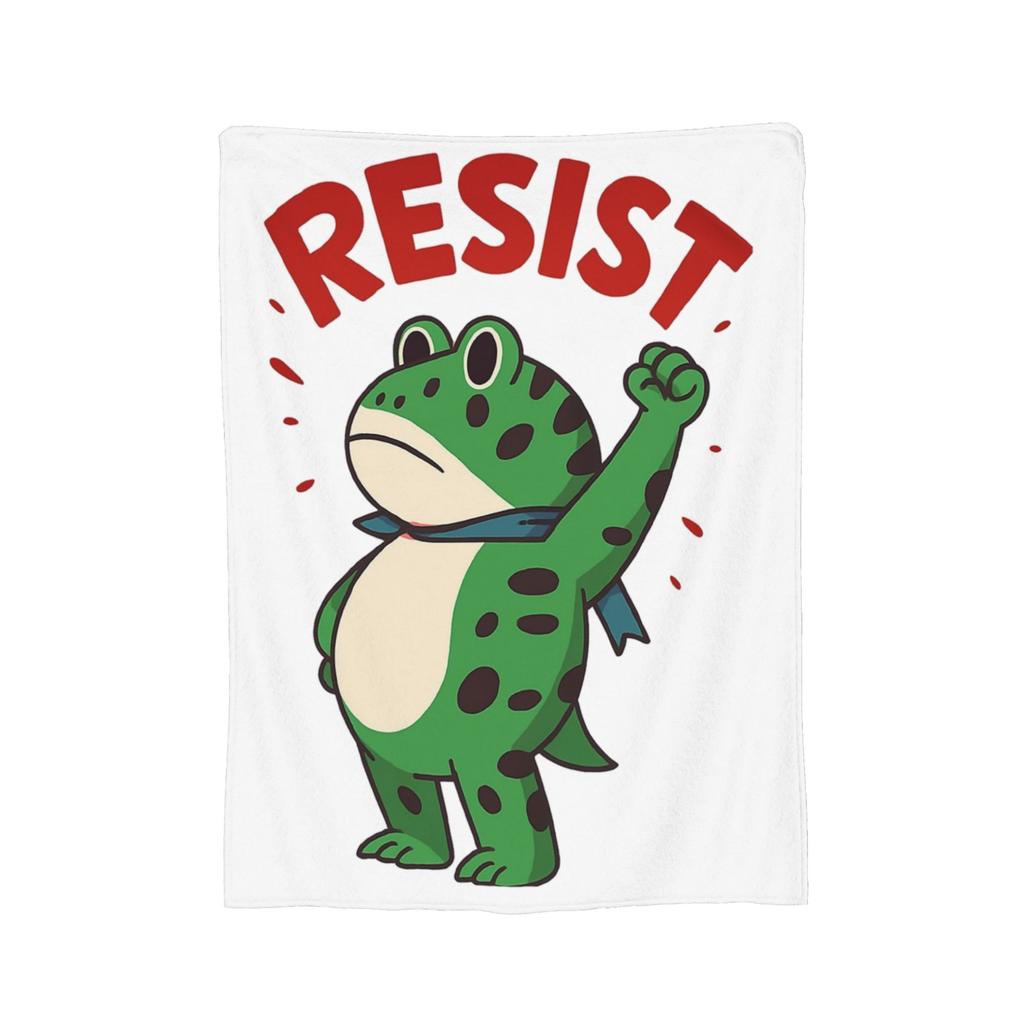 Portland Frog Protest Resist Frog Blanket Fleece Decoration  Breathable Super Soft Throw Blankets for Home Bedding Throws