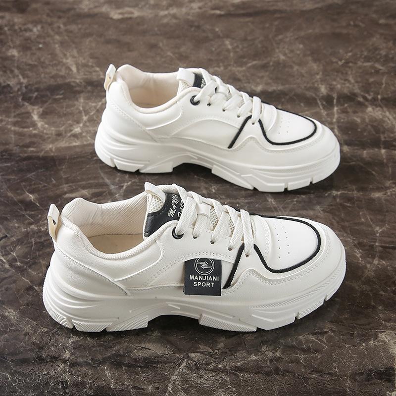 2025 Spring Little White Shoes New Korean Version Ins Female Students Platform Heightening Sports Board Shoes Casual Shoes XQ-L959