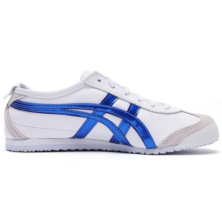 ONITSUKA TIGER Mexico 66 Удобные Прочные Кроссовки с Низким Верхом Унисекс кроссовки Белый Красный Синий 1183A656-100