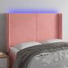 VidaXL LED Headboard Bedroom Furniture Double Bed Accessory Head of Bed Frame Interior Pink 3123821