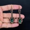 Серьги из медной проволоки 999 пробы с изумрудом, Ювелирные изделия с драгоценными камнями ручной работы, Подарки для жены, Совершенно новые серьги