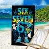 Space Adventure With Six Seven 67 Microfiber Beach Towel, Lightweight And Quick-Dry, for Summer Travel, Beach Essential, Swimming Pool Outdoor