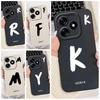 For Realme Note 50 Case RMX3834 Cute A-Z Letters Cover Soft Silicone Casing For Realme Note 50 Note50 Fundas Capa