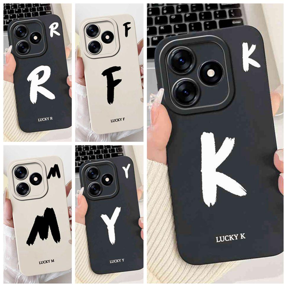 For Realme Note 50 Case RMX3834 Cute A-Z Letters Cover Soft Silicone Casing For Realme Note 50 Note50 Fundas Capa
