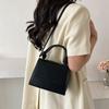 Street Fashion Small Square Bag With Car Stitching Trendy Pu Material Shoulder Bag