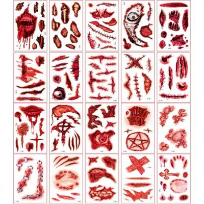 Упаковка из 10 наклеек-татуировок с надписями на Хэллоуин