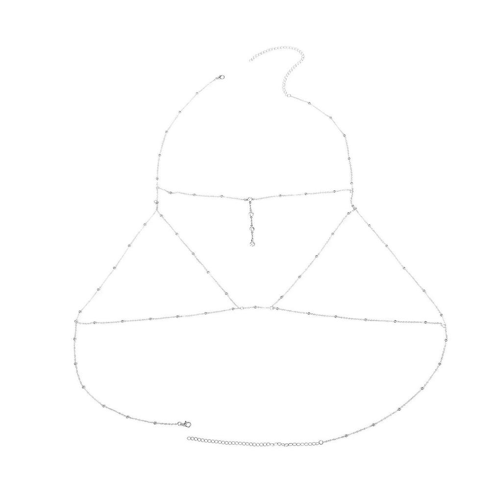 Элегантная многоярусная боди-цепочка с кисточками - Модный аксессуар для груди и спины