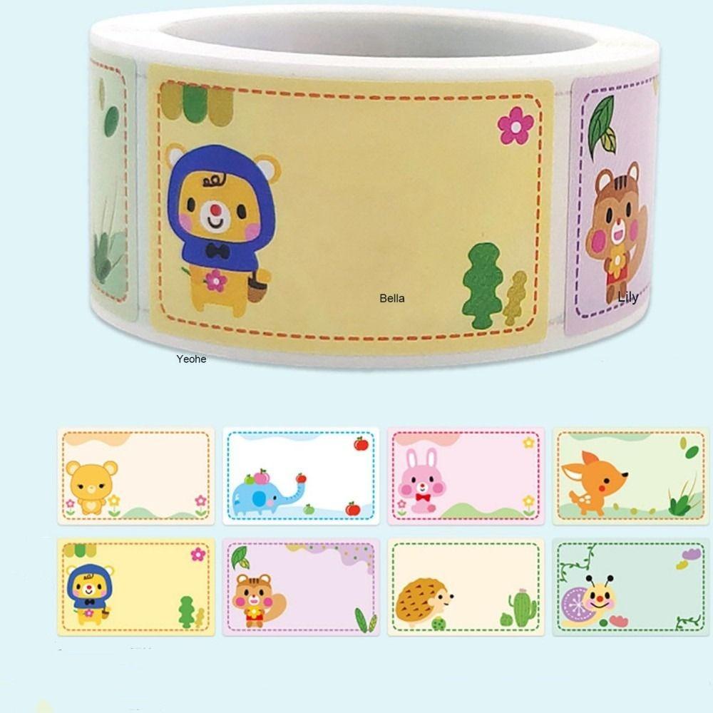 Blank Name Tag Cartoon Name Labels Rectangle Name Stickers Home