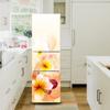 Beautiful Flower Refrigerator Sticker Full Film Kitchenware Self-adhesive Waterproof Double Door Freezer Cupboard Decoration Art Mural