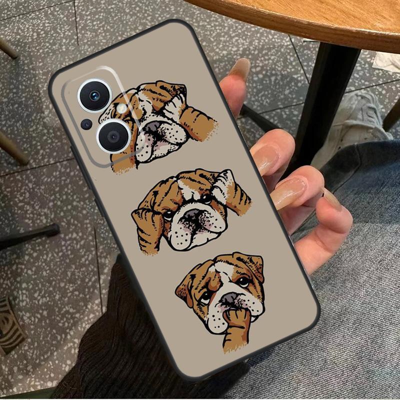English Bulldog Pug Case For OPPO Reno 8 7 6 5 4 Lite 2Z 4Z 5Z 8T 10 OPPO Find X5 X6 Pro X2 Lite X3 Neo Cover