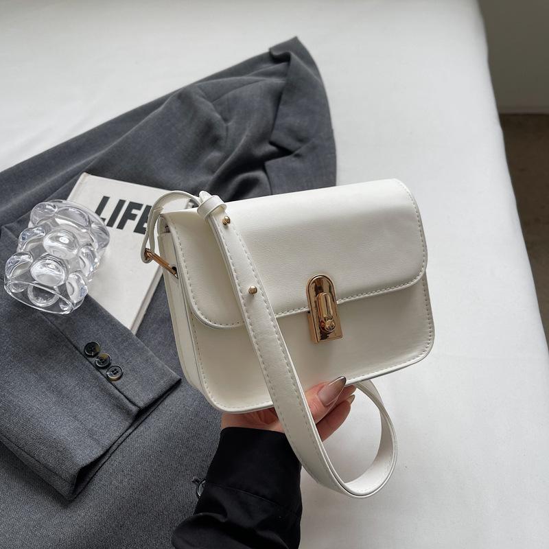 2025 осень новая корейская версия персонализированная простая на плечо маленькая квадратная сумка трендовая модная нишевая дизайнерская ретро сумка-мессенджер