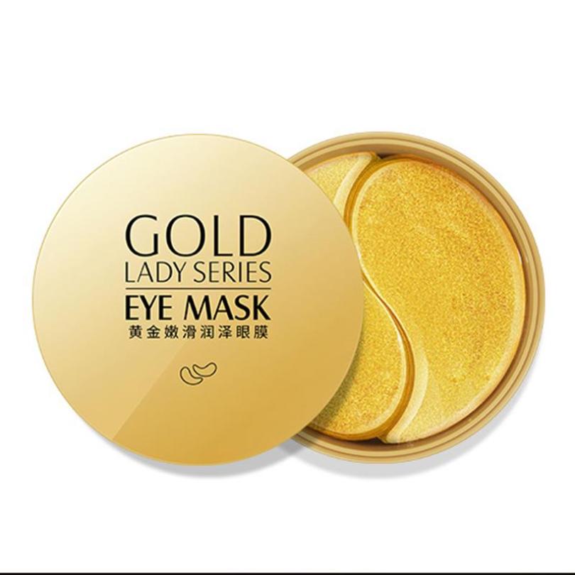 Изображения Уход за лицом Золотая кристаллическая коллагеновая маска для глаз Устранение темных кругов против морщин Увлажнение