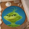 Green monster Christmas Spirit Round Rug for Livingroom,Bedroom, Palyroom, Chair Rug, Area rug, Circle Carpet, Large Size Fan Christmas gift