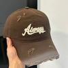 Gradual change brim three-dimensional letter embroidery edging baseball cap men and women couples fashion personality versatile baseball cap tide
