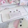 Kawaii милый коврик для мыши в стиле Ins оригинальный кошачий большой кожаный водонепроницаемый коврик для стола офисный учебный коврик для общежития компьютерная клавиатура