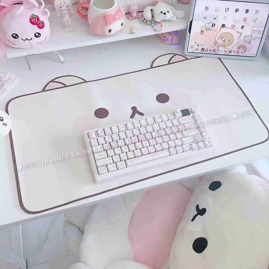 Kawaii милый коврик для мыши в стиле Ins оригинальный кошачий большой кожаный водонепроницаемый коврик для стола офисный учебный коврик для общежития компьютерная клавиатура